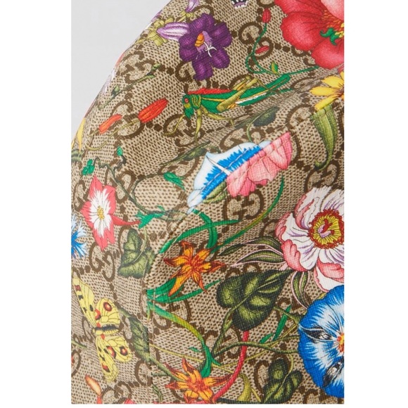 New GUCCI GG canvas Supreme Monogram Flora Bucket Hat size L - Picture 9 of 11
